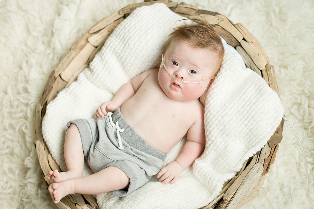 baby in a basket Katy TX newborn photographer